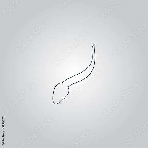 Sperm sign icon. Fertilization or insemination