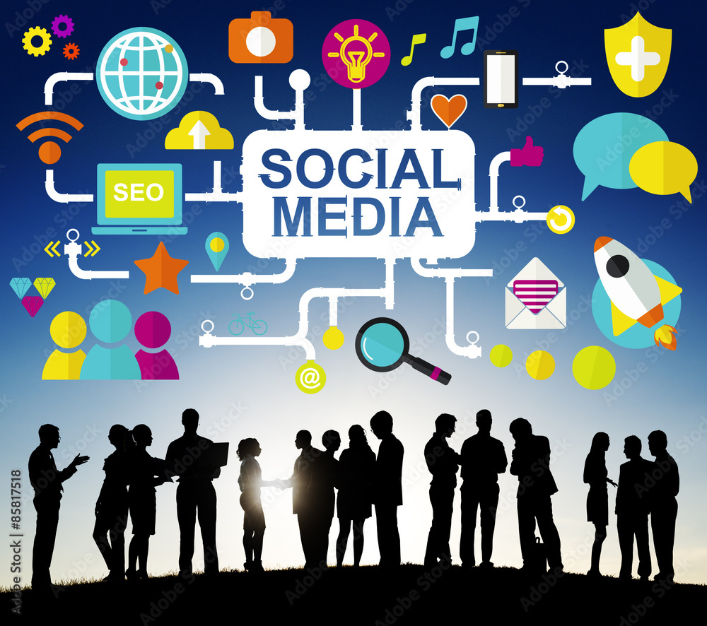 Social Media Social Networking Technology Connection Concept Social Media Social Networking Technology Connection Concept