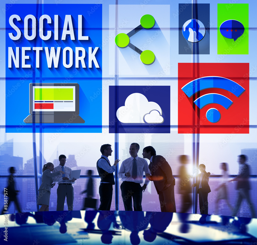 Social Network Global Communications Networking Concept Social Network Global Communications Networking Concept