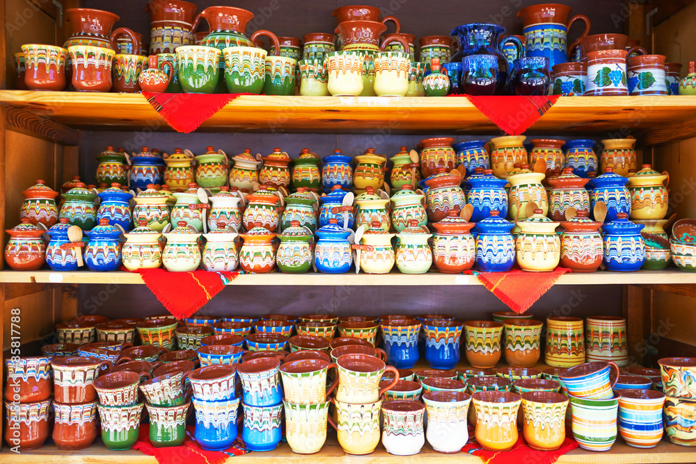 Traditional Bulgarian ceramic tableware