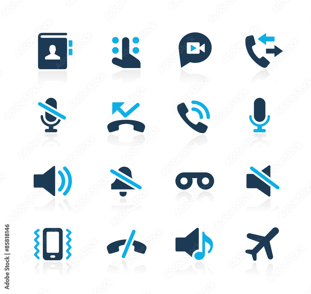 Phone Calls Interface Icons -- Azure Series