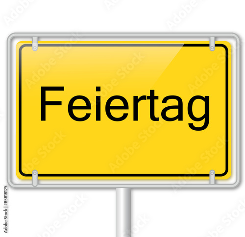 Feiertag Verkehrsschild