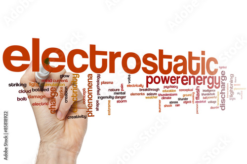 Electrostatic word cloud photo