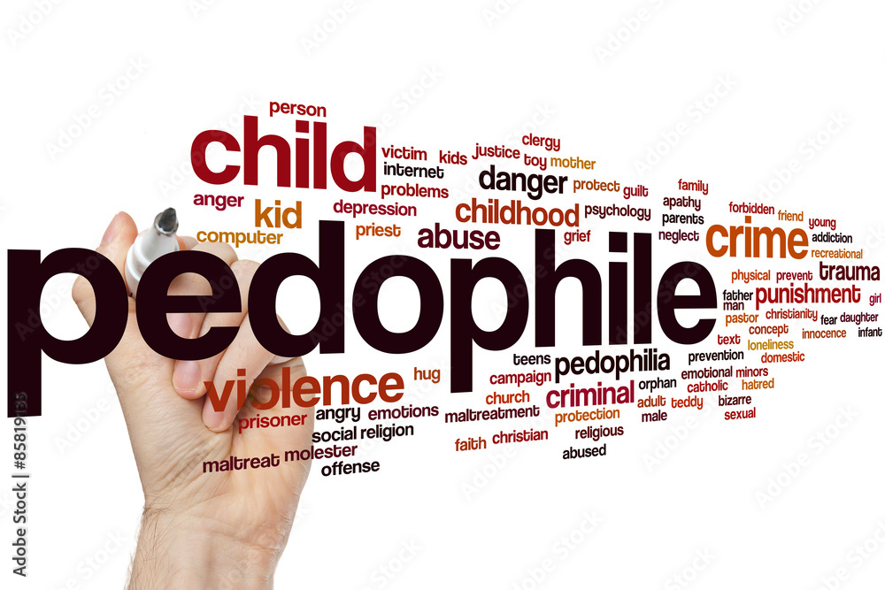 Pedophile word cloud