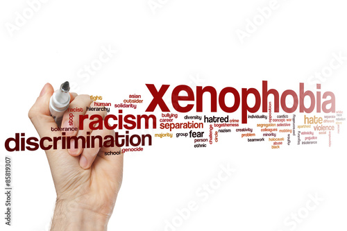 Tableau sur toile Xenophobia word cloud