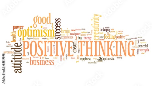 Positive thinking - word cloud