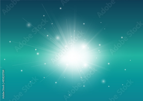 Blue Turquoise and glowing light ray background