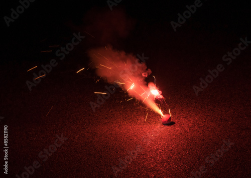 Fuegos artificiales en la noche magica de San Juan
