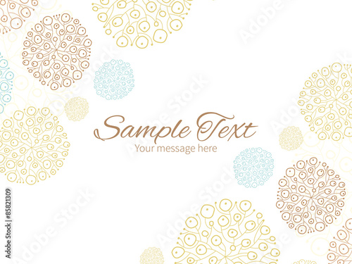 Vector blue brown abstract seaweed texture horizontal double