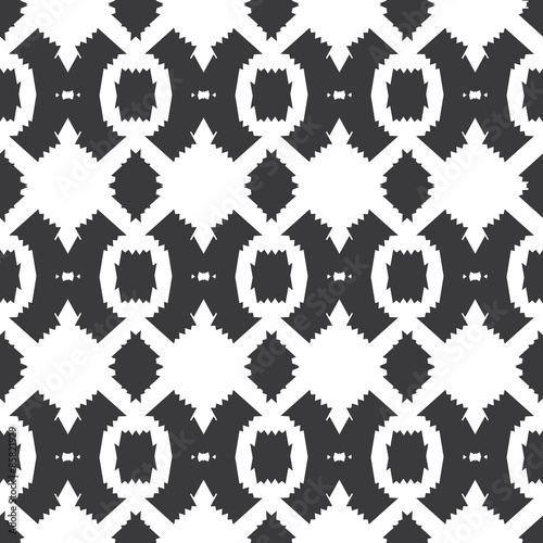 Vector Tribal Black White Textile Seamless Pattern
