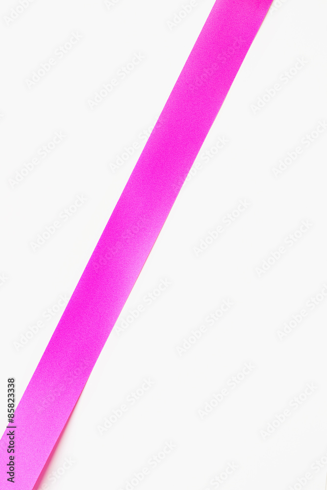 Decorative ribbon/Pink ribbon on white background Decorative ribbon/Pink ribbon on white background