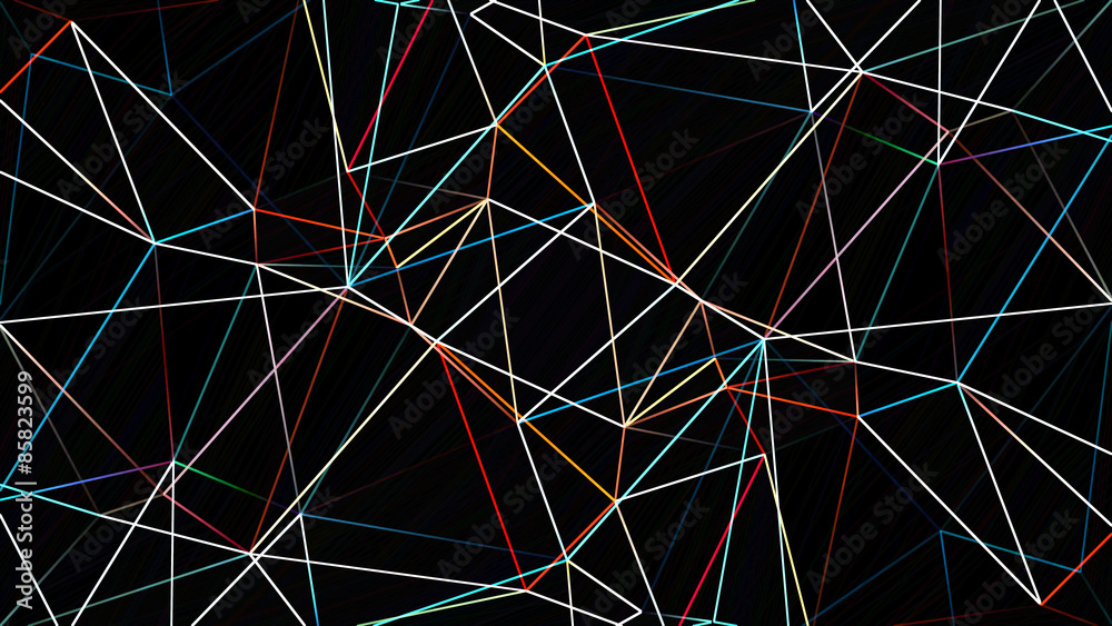 Fototapeta premium Neon Polygon Background