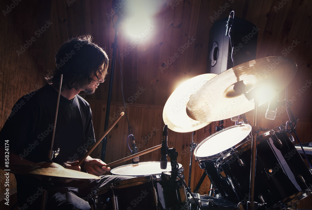 Obraz premium Rock and roll drummer