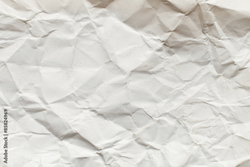 Obraz premium Crumpled white paper