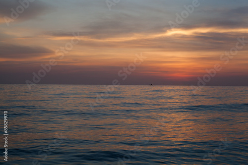 beautiful sunset on the sea © rasskaz