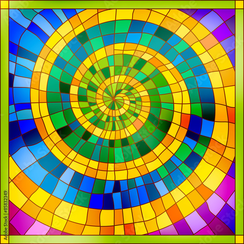 Colourful stained glass