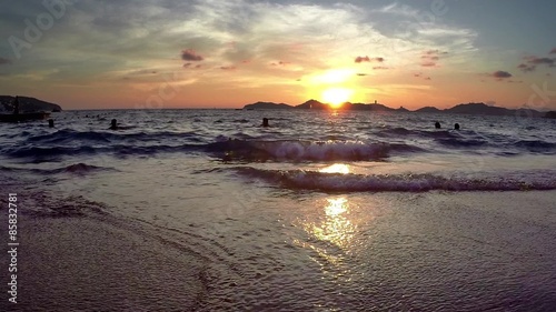 Sunset at Acapulco beach 
