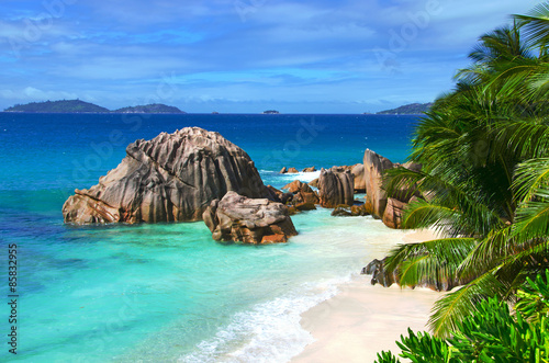 Strand auf La Digue