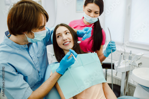 The girl on reception at the dentist