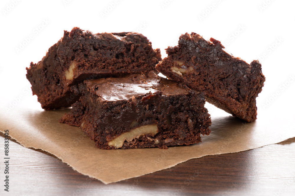Frisch gebackene Brownies Frisch gebackene Brownies