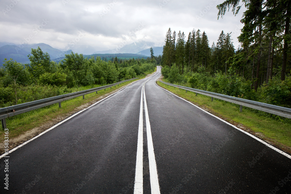 Fototapeta premium asphalt road to the horizon