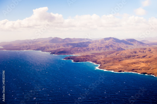 Canary Islands from the aircraft