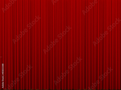 Red closed curtain 