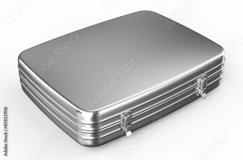 metallic suitcase or briefcase