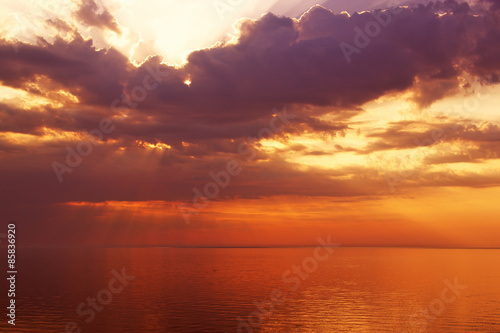 sunrise on the sea