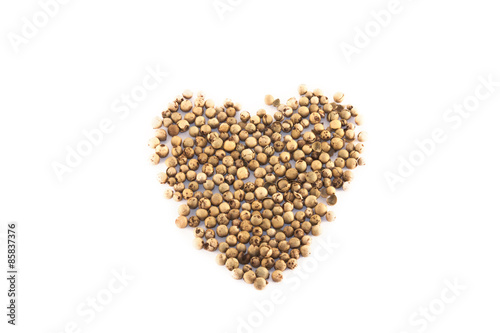 Green peppers in heart form