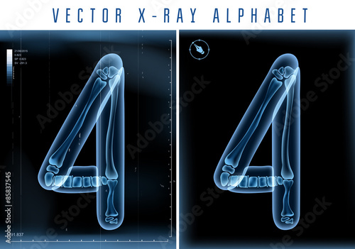 Vector blue 3D x ray style alphabet vector for unique logo or