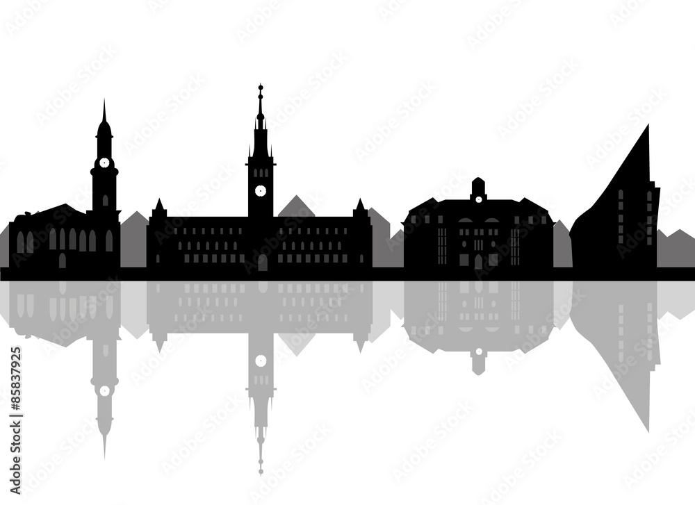 Obraz premium hamburg skyline