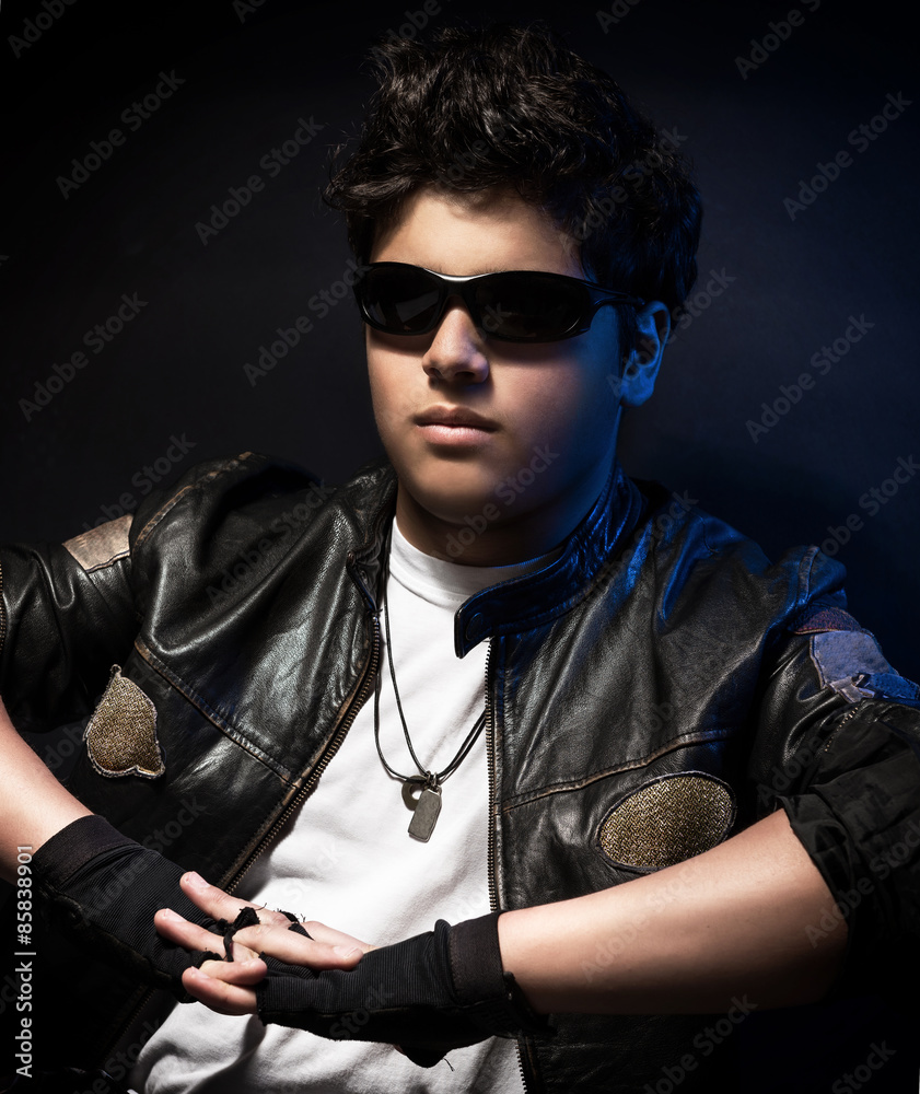 Obraz premium Young stylish biker