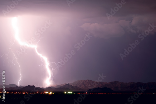 Super Massive Lightning Bolt over Tonopah Arizona 2013