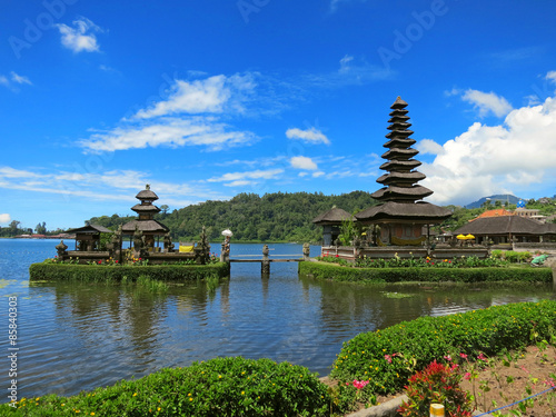 Bali water temple on lake, Indonesia