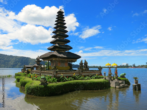 Bali water temple on lake, Indonesia