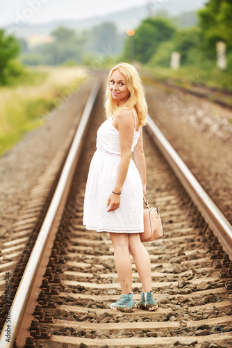 girl on the railway