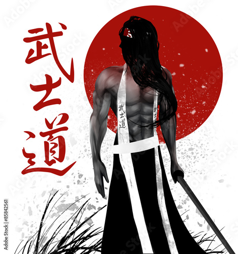 Canvas Print Samurai 5 Bushido - Japanese word for the way of the samurai life