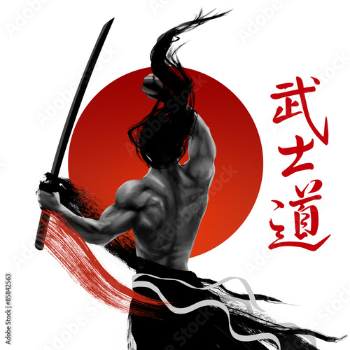 Fotografie, Obraz Samurai 3 Bushido - Japanese word for the way of the samurai life