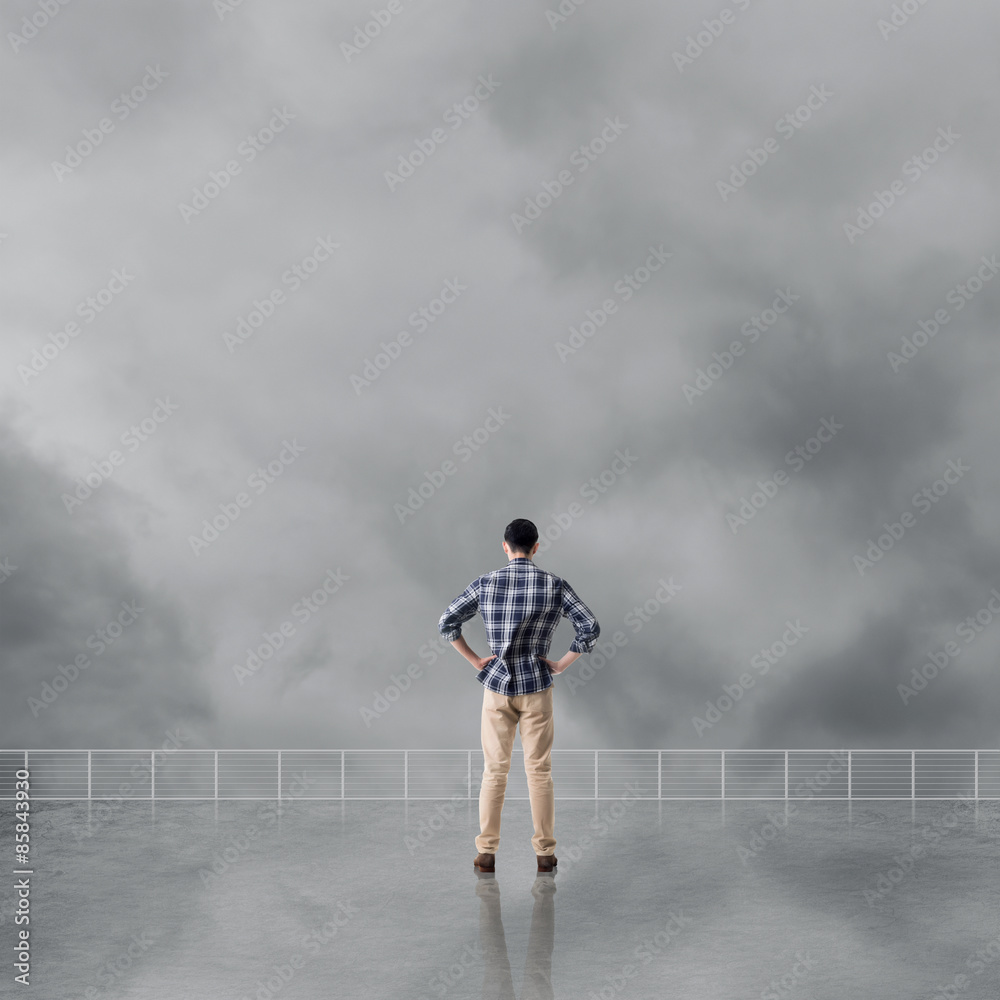 Man look and discover