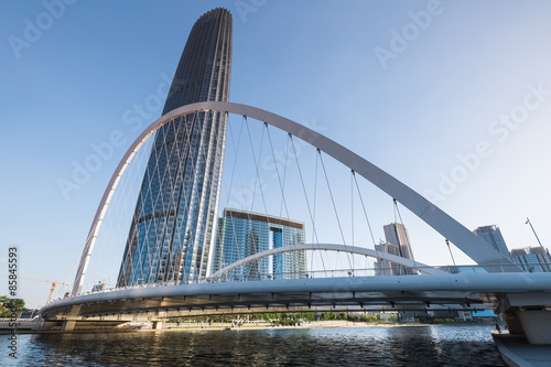 tianjin office building and bridge © chungking