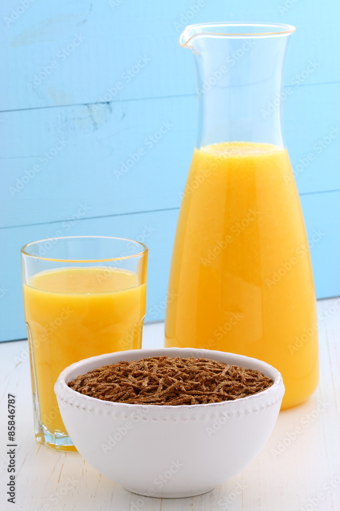 Healthy bran cereal breakfast