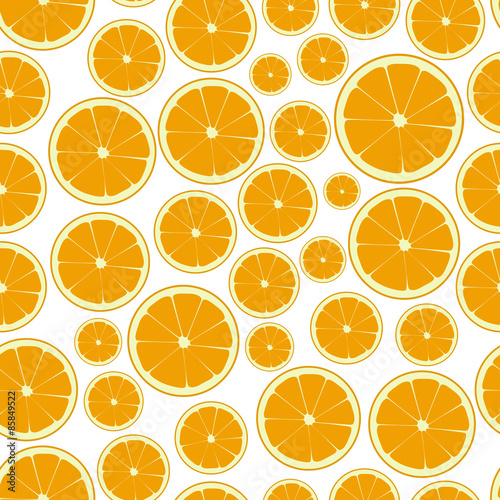 half color orange fruits seamless pattern eps10