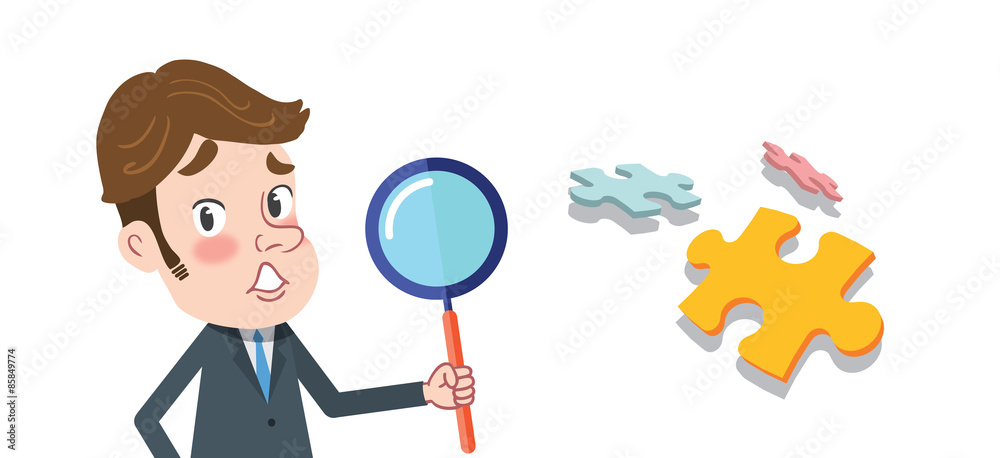 Drawing flat character design solving concept Drawing flat character design solving concept