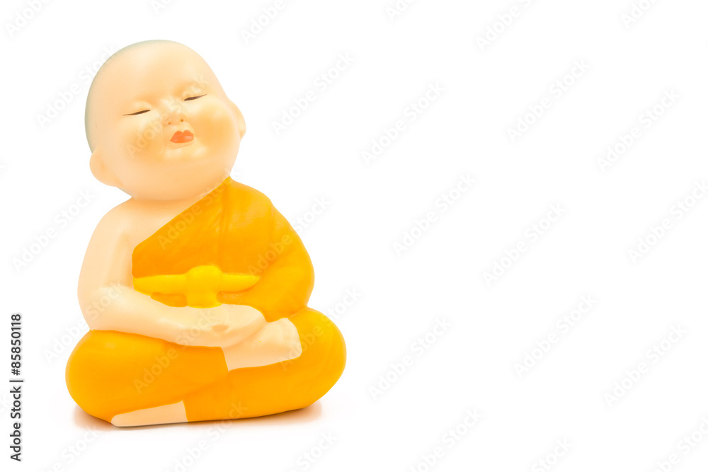 Fotografie pottery monk on white background