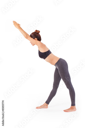 Standing Separate Leg Head to Knee Pose - Dandayamana Bibhaktapada Janushirasana photo