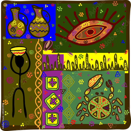 Background in African ethnic style