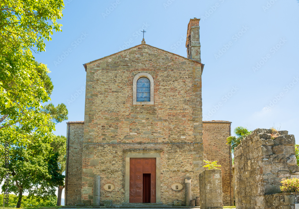 Abbazia di Farneta costruita nel 1014 a Cortona, Toscana, Italia