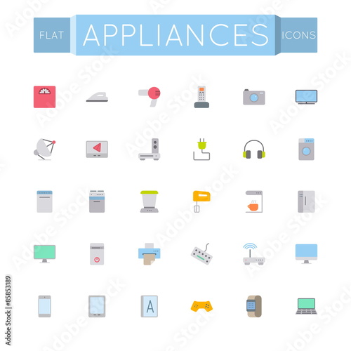 Vector Flat Appliances Icons