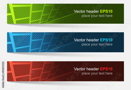 Vector header or banner - set